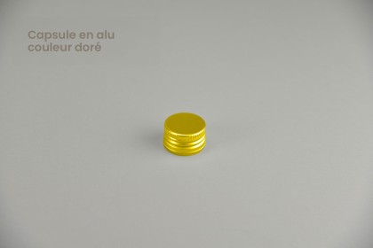 Fermetures DIN 18 | Capsule en alu dorée sécurité première ouverture (30-DORE-S)