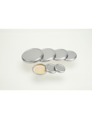 Couvercles \"Twist Off\" blancs noirs ou dorés | Argenté - Pour Bocaux 400FB, 750FH (TO-82-A)